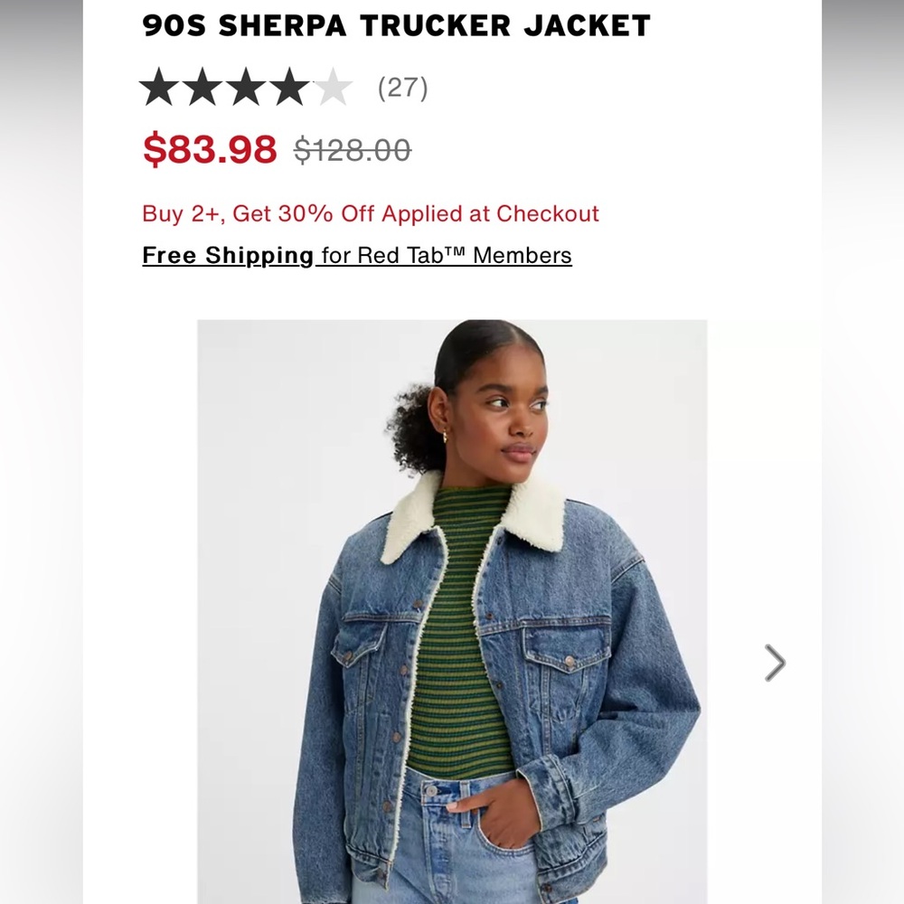 Levi’s 90’s Sherpa Trucker Jacket in Large